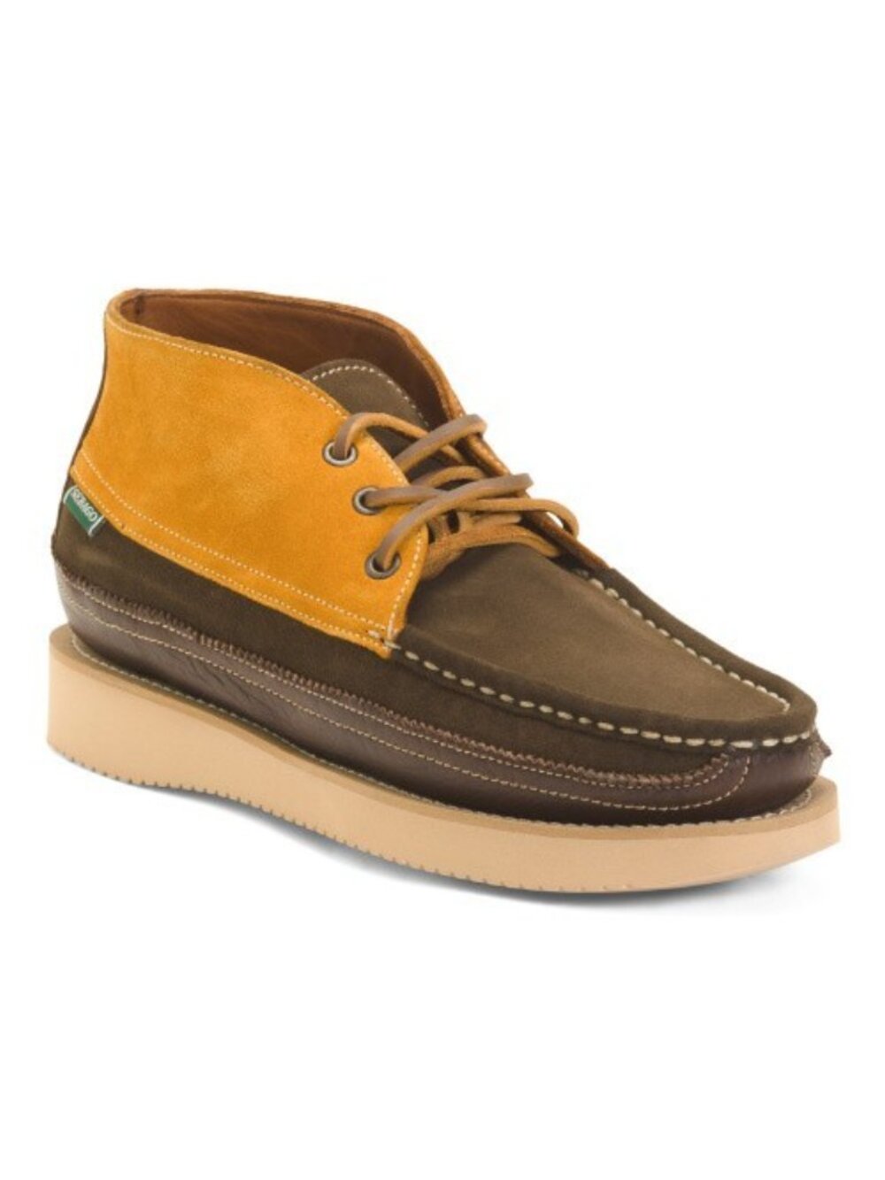 SEBAGO Men's Miwak Sueded Canoe Casual Moccasins, Cognac Multi